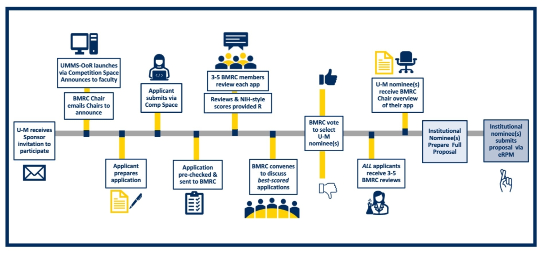 flowchart graphic of limited submission process