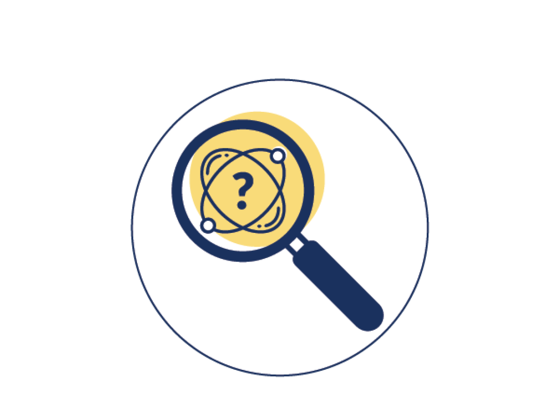 icon of magnifying glass with question mark