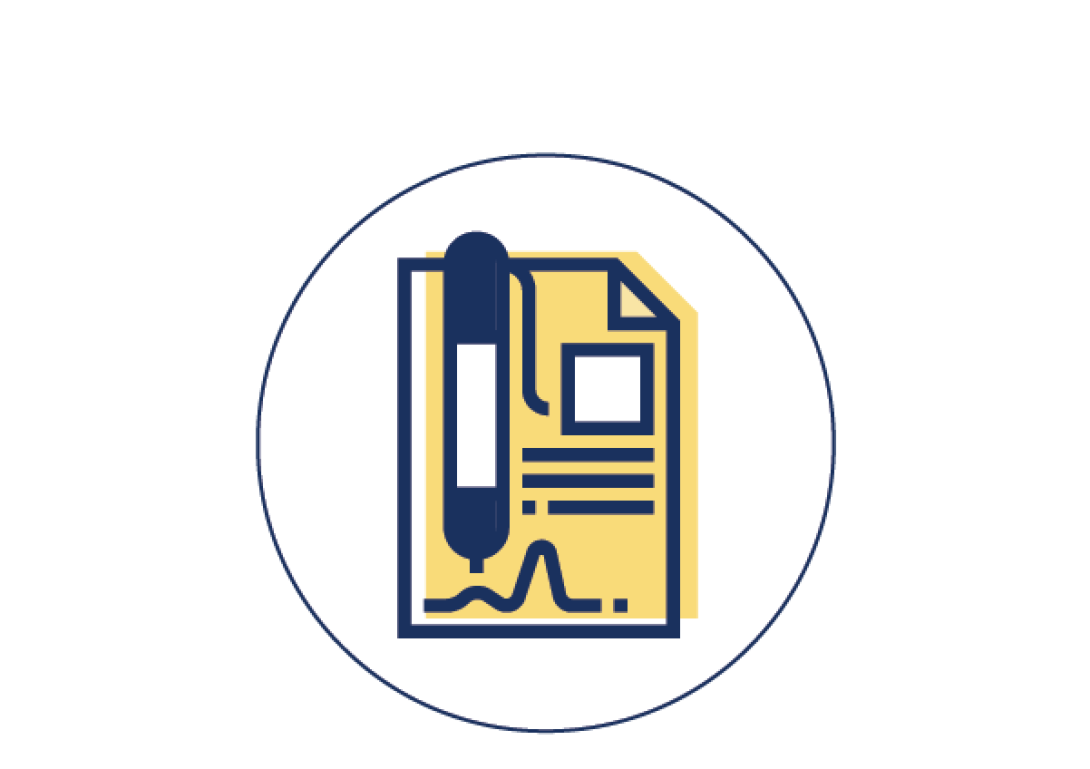 icon of paper with graphics and pen