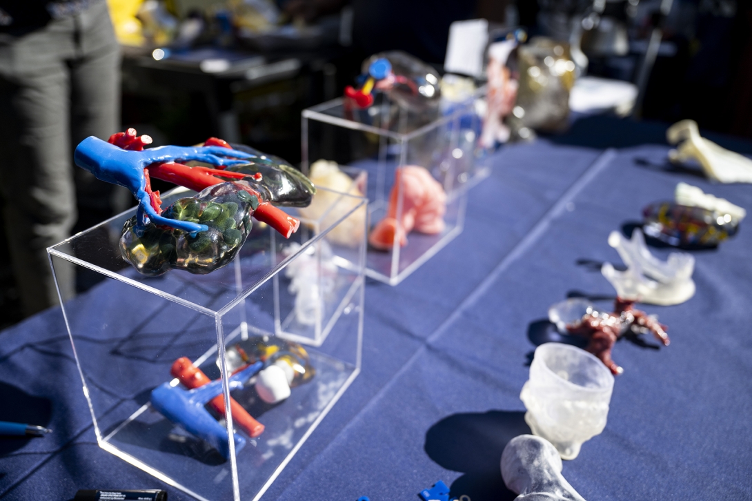 close-up of science materials at outdoor event